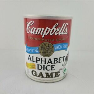 Campbells Crossword Alphabet Dice Game 8+ By TDC Games 2017 Campbells Soup Can